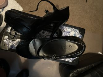 Ladies black platform heels