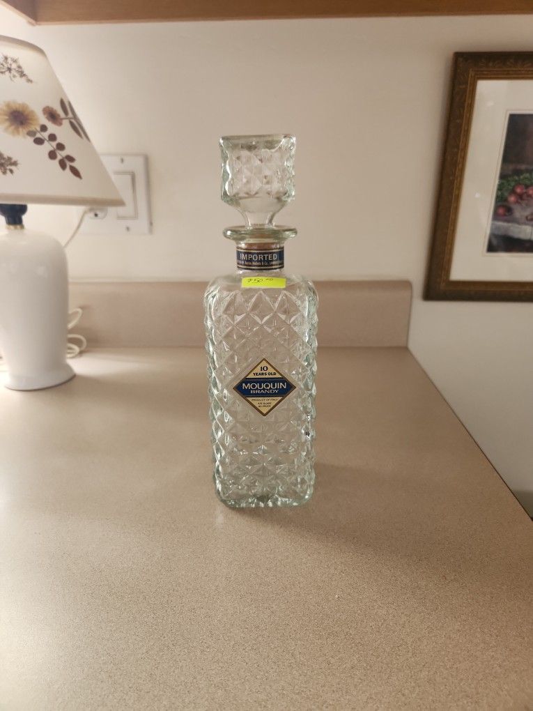 Antique Liquor/Booze Bottle Brand MOUQIN BRANDY $50