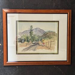 Jim Coakley Signed Framed Watercolor Landscape