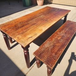 Bench Style Dinner Table