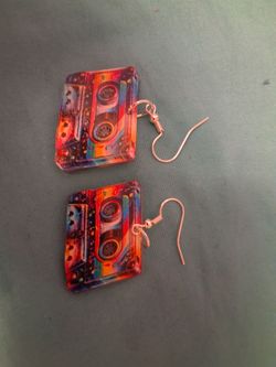 *pending* Cassette tape earrings