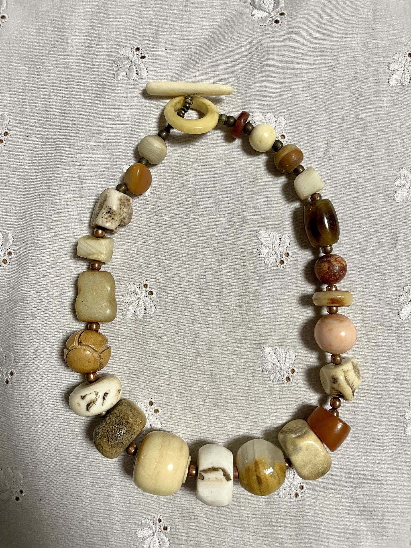 Mixed Stone And Beads Necklace 
