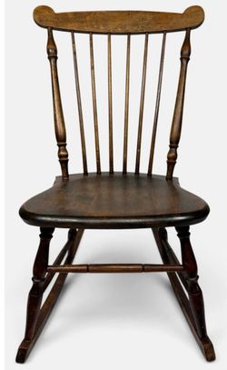 Antique Windsor Spindle Back Youth Rocking Chair