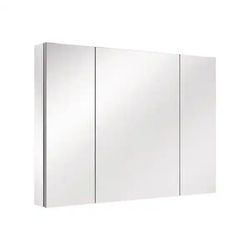 HMMHVV
40 in. W x 30 in. H Rectangular Aluminum Medicine Cabinet with Mirror Frameless 3 Door Mirrored Bathroom Storage Cabinet