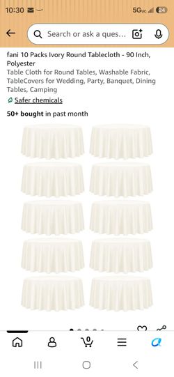 Round ivory table covers