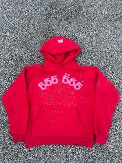 sp5der hoodie red “555”