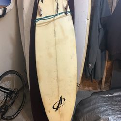 Surfboard With Fins Leash And Bag