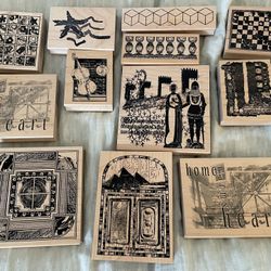 CLUB SCRAP w/m RUBBER STAMPS $2-7