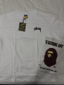 White Stussy x Bape tee
