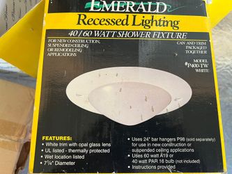 New Shower Recessed Light Fixture