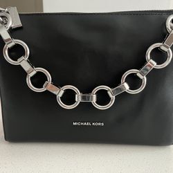 New Black Leather Michael Kors Purse