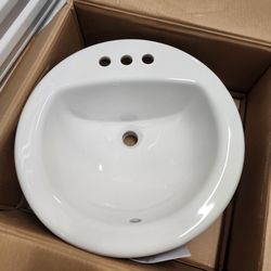 Bathroom Sink with defect (deep scratch) OBO