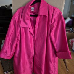 Chico's Fuchsia Jacket (Size 3, XL)