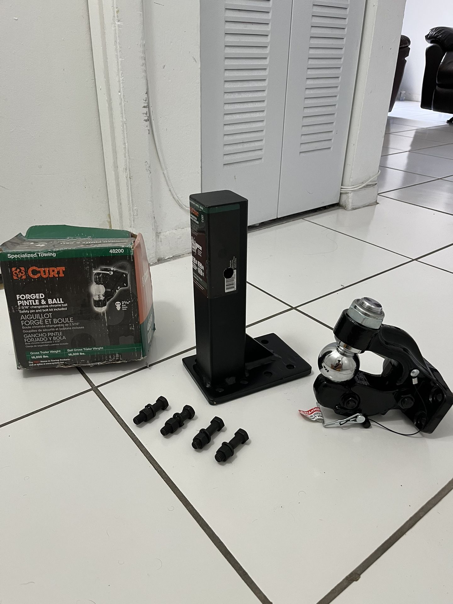 CURT Forged & Ball, Adjustable Pintle Mount