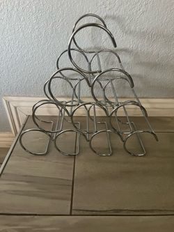 Brand New Silver Metal Wine Holder