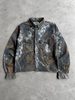 Vintage 00s Camo Long Sleeve Button-Up Shirt