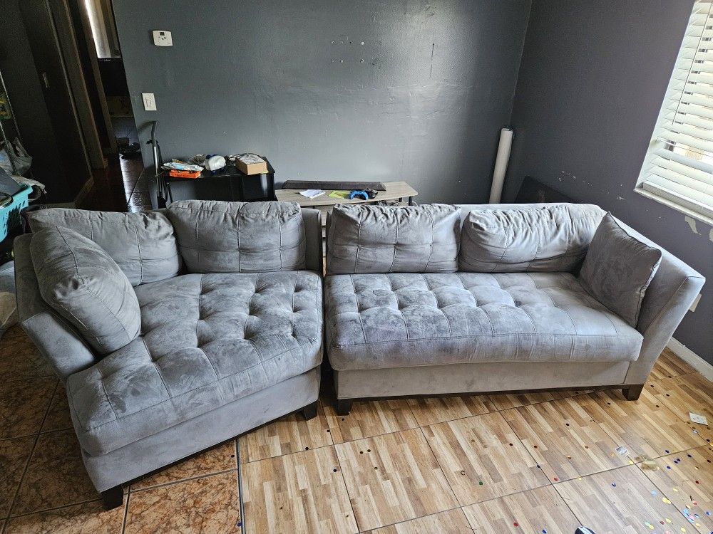 Suede Couch