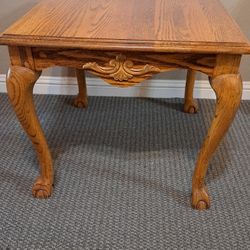 End Table, Vintage,  Solid Oak, Refinished, Preowned 