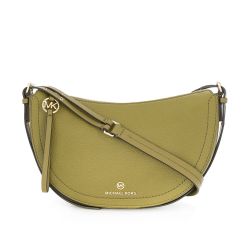 Michael Kors Camden Small Pebble Leather Messenger Bag Pistachio Green Gold