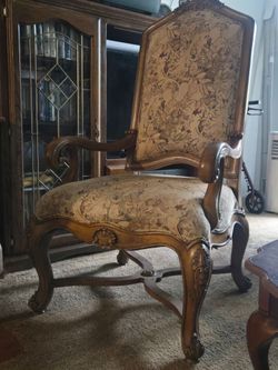 Vintage Fairfield Chair Co. French Provincial / Louis XV High-Back Armchair