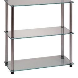 Glass 3-Tier Bookshelf 