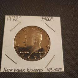 US Currency 1972 US John F. Kennedy Half Dollar Proof