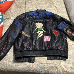 Vintage Betty Boop Leather jacket super rare 2XL Woman’s