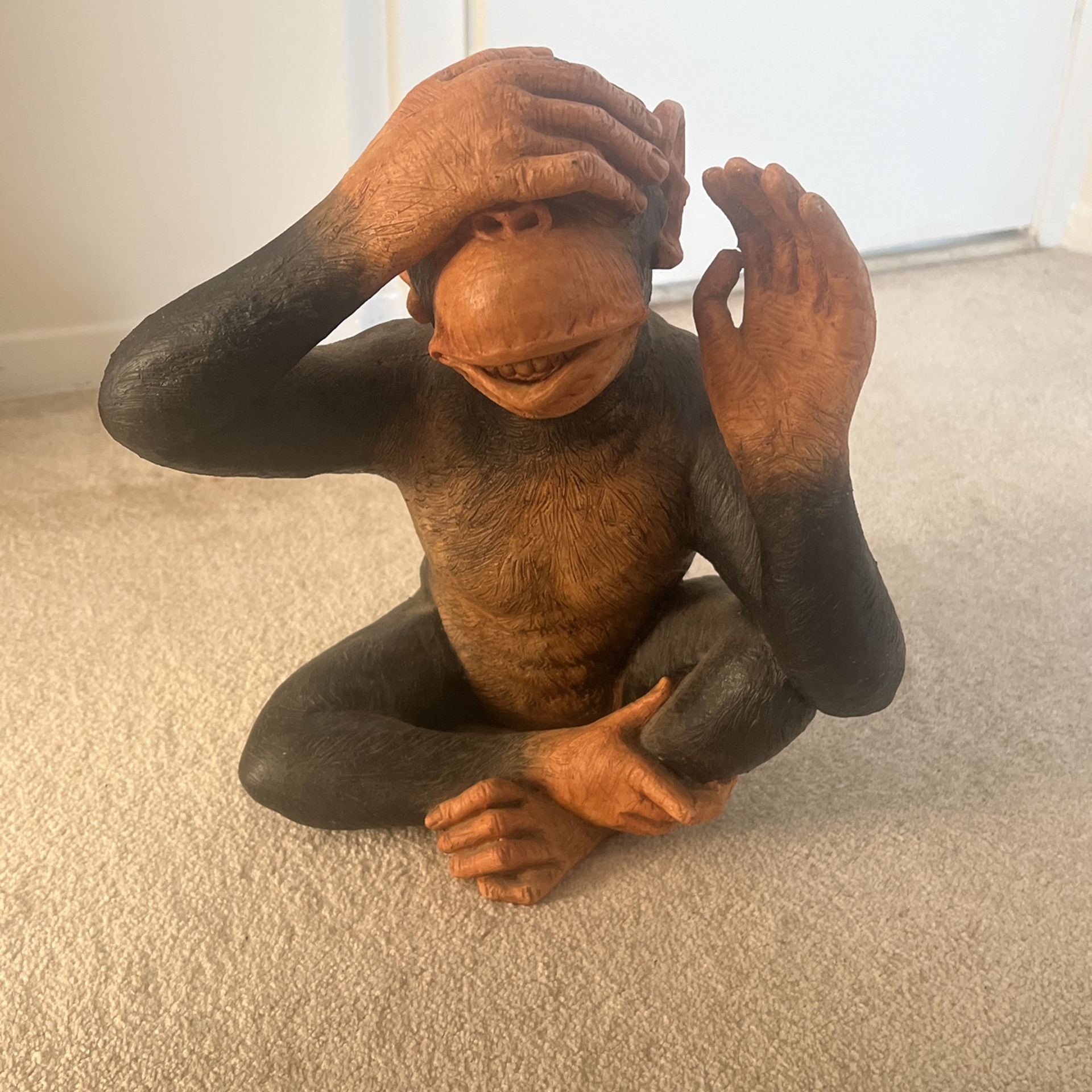 See No Evil Monkey Sculpture 