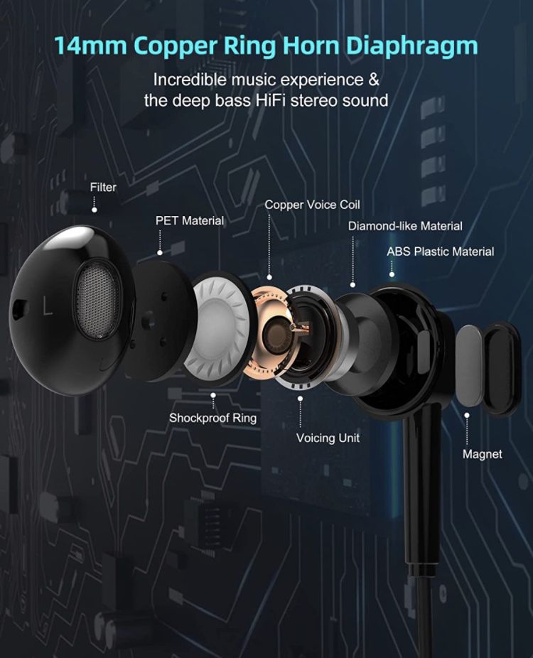 Type C in-Ear Earbud USB C Headphones Compatible with Google  Pixel 3/2/XL, Sony XZ2, iPad Pro