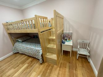 Wooden bunk bed
