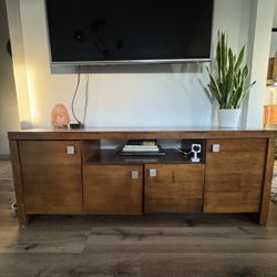 Walnut Wood Media Console