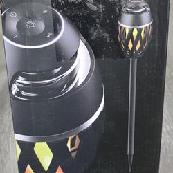Led Flame Speaker Bluetooth Speakers,Dancing Flames Outdoor Indoor Portable Bluetooth Speaker &Torch Atmosphere Light for Patio Porch Garden Home Back