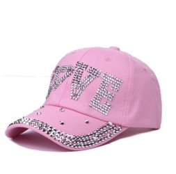 Cap with rhinestones Pink