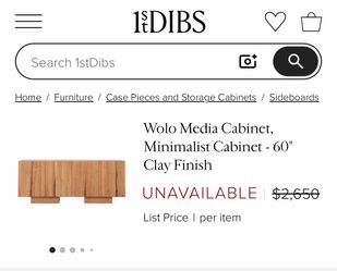 Solid walnut large media cabinet by SIX AT SUN