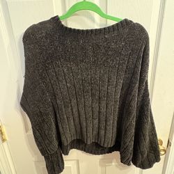 Black Cropped Sweater 