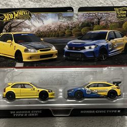 Hot Wheels Car Culture Spoon Honda Civic Type R 2025 Premium 2-Pack
