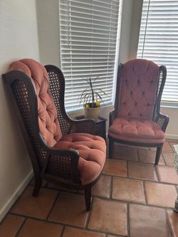 Vintage Cane/Rattan Chairs – Set of 2