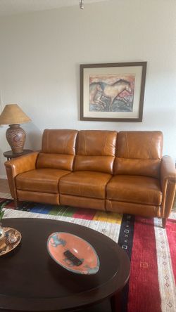 Calypso leather power sofa