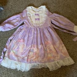 Purple And White Cat Lolita Dress