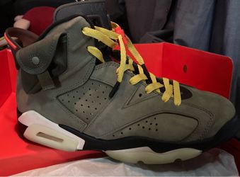 Jordan 6 Retro Cactus Jack in “Olive” Sneakers Men Size 9.5