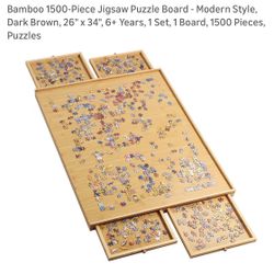 Puzzle Board w/ 4 drawers - with felt cover