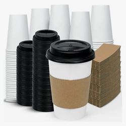 ☕ Vasos para Café 16oz – Paquete De Vaso, Tapadera, Y Funda