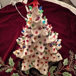 Ceramic Christmas Tree White,Pearl
