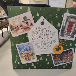 Set Of Four, 1,000 Piece Christmas Puzzles