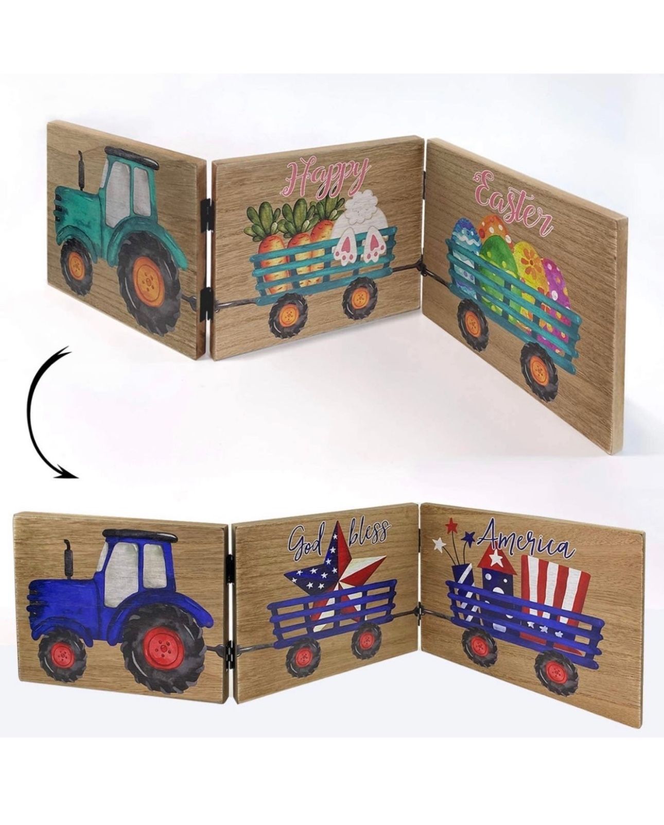 Rustic-Home Sign-Table Decor-Wooden Seasonal Reversible