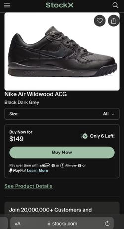 Nike Air Wildwood ACG Black Dark Grey Shoes Sneakers