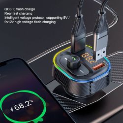 NEW Adaptador de Radio transmisor FM inalambrico para choche Reproductor de Musica 

