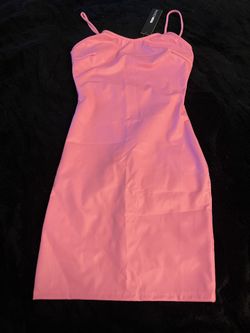 Pink mini dress