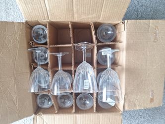 Diamant 8, 6 Ounce Goblet glasses and 8, 10 ounce goblet glasses