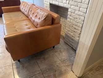 Joybird Eliot leather couch